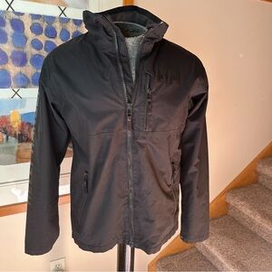 Helly Hansen Men's Jacket Midlayer Fleece Lined Waterproof Windbreaker Black